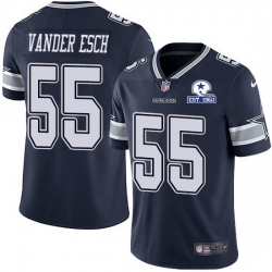 Nike Cowboys 55 Leighton Vander Esch Navy Blue Team Color Men Stitched With Established In 1960 Patch NFL Vapor Untouchable Limited Jersey