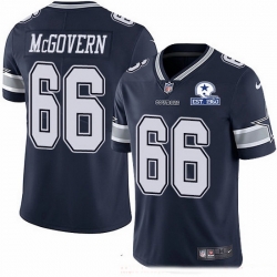 Nike Cowboys 66 Connor McGovern Navy Blue Team Color Men Stitched With Established In 1960 Patch NFL Vapor Untouchable Limited Jersey