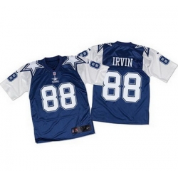 Nike Cowboys #88 Michael Irvin Navy BlueWhite Throwback Mens Stitched NFL Elite Jersey