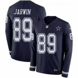 Nike Cowboys 89 Blake Jarwin Navy Blue Team Color Men Stitched NFL Limited Therma Long Sleeve Jersey