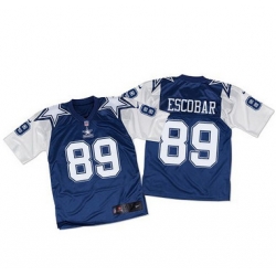 Nike Cowboys #89 Gavin Escobar Navy BlueWhite Throwback Mens Stitched NFL Elite Jersey