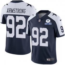 Nike Cowboys 92 Dorance Armstrong Navy Blue Thanksgiving Men Stitched With Established In 1960 Patch NFL Vapor Untouchable Limited Throwback Jersey