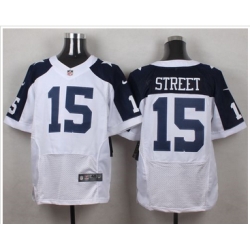 Nike Dallas Cowboys #15 Devin Street White Thanksgiving Throwback Men 27s Stitched NFL Elite Jersey