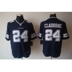 Nike Dallas Cowboys 24 Morris Claiborne Blue LIMITED NFL Jersey