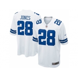 Nike Dallas Cowboys 28 Felix Jones White Game NFL Jersey