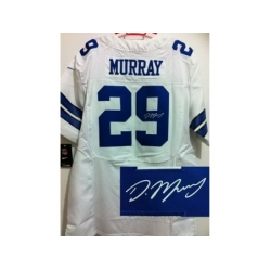 Nike Dallas Cowboys 29 DeMarco Murray White Elite Signed NFL Jersey