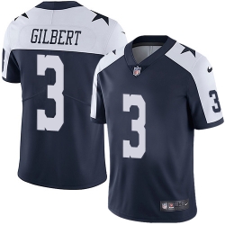 Nike Dallas Cowboys 3 Garrett Gilbert Navy Blue Thanksgiving Men Stitched NFL Vapor Untouchable Limited Throwback Jersey