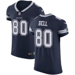 Nike Dallas Cowboys 80 Blake Bell Navy Blue Team Color Men Stitched NFL Vapor Untouchable Elite Jersey