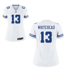 Nike Cowboys 13 Lucky Whitehead White Women Game Jersey