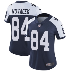 Nike Cowboys #84 Jay Novacek Navy Blue Womens Throwback Alternate Vapor Untouchable Elite Player NFL Jersey