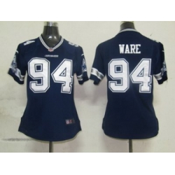 Women Nike Dallas cowboys 94 Ware Authentic Game Jersey