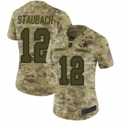 Womens Nike Dallas Cowboys 12 Roger Staubach Limited Camo 2018 Salute to Service NFL Jersey