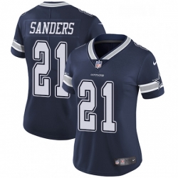 Womens Nike Dallas Cowboys 21 Deion Sanders Navy Blue Team Color Vapor Untouchable Limited Player NFL Jersey