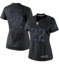 Womens Nike Dallas Cowboys 22 Emmitt Smith Limited Black Impact NFL Jersey