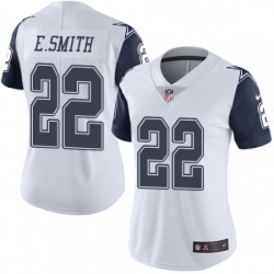 Womens Nike Dallas Cowboys 22 Emmitt Smith Limited White Rush Vapor Untouchable NFL Jersey