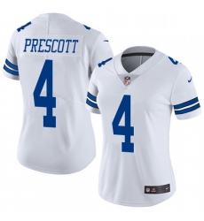 Womens Nike Dallas Cowboys 4 Dak Prescott Elite White NFL Jersey