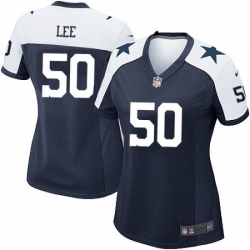 Womens Nike Dallas Cowboys 50 Sean Lee Game Navy Blue Throwback Alternate NFL Jersey