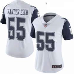 Womens Nike Dallas Cowboys 55 Leighton Vander Esch Limited White Rush Vapor Untouchable NFL Jersey