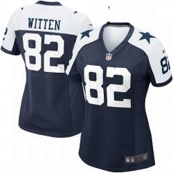 Womens Nike Dallas Cowboys 82 Jason Witten Game Navy Blue Throwback Alternate NFL Jersey