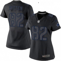 Womens Nike Dallas Cowboys 82 Jason Witten Limited Black Impact NFL Jersey