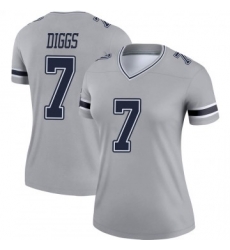 Womens Nike Dallas Cowboys Trevon 7 Diggs Gray Inverted Jersey