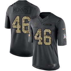 Nike Cowboys #46 Alfred Morris Black Youth Stitched NFL Limited 2016 Salute to Service Jersey