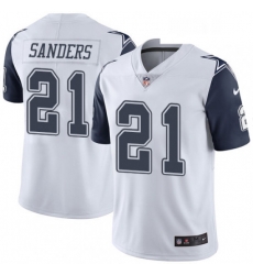 Youth Nike Dallas Cowboys 21 Deion Sanders Limited White Rush Vapor Untouchable NFL Jersey