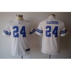 Youth Nike Dallas Cowboys 24# Morris Claiborne White Nike NFL Jerseys