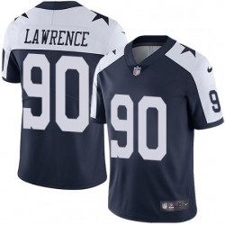 Youth Nike Dallas Cowboys 90 Demarcus Lawrence Navy Blue Throwback Alternate Vapor Untouchable Limited Player NFL Jersey