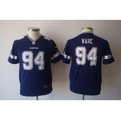 Youth Nike Dallas Cowboys #94 DeMarcus Ware Blue Nike NFL Jerseys