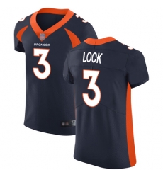 Broncos 3 Drew Lock Navy Blue Alternate Men Stitched Football Vapor Untouchable Elite Jersey