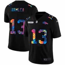 Denver Broncos 13 KJ Hamler Men Nike Multi Color Black 2020 NFL Crucial Catch Vapor Untouchable Limited Jersey