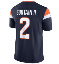 Men Denver Broncos 2 Pat Surtain II Navy 2024 F U S E Alternate Vapor Limited Stitched Football Jersey