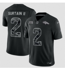 Men Denver Broncos  2 Patrick Surtain II Black F U S E  2026 Salute to Service Limited Stitched Football Jersey