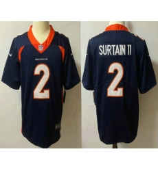 Men Denver Broncos 2 Patrick Surtain II Navy Blue 2021 Vapor Untouchable Stitched NFL Nike Limited Jersey