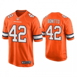 Men Denver Broncos 42 Nik Bonitto Orange Game Stitched Jersey