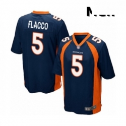 Men Denver Broncos 5 Joe Flacco Game Navy Blue Alternate Football Jersey