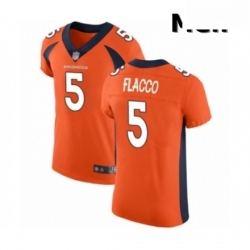 Men Denver Broncos 5 Joe Flacco Orange Team Color Vapor Untouchable Elite Player Football Jersey