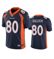 Men Denver Broncos 80 Greg Dulcich Navy Vapor Untouchable Stitched Jersey