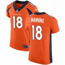 Men Nike Denver Broncos 18 Peyton Manning Orange Team Color Vapor Untouchable Elite Player NFL Jersey