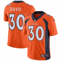 Men Nike Denver Broncos 30 Terrell Davis Orange Team Color Vapor Untouchable Limited Player NFL Jersey