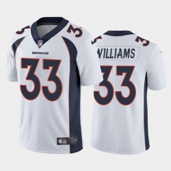 Men Nike Denver Broncos 33 Javonte Williams White Vapor Limited Jersey