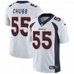 Men Nike Denver Broncos 55 Bradley Chubb White Vapor Untouchable Limited Player NFL Jersey