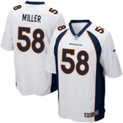 Men Nike Denver Broncos 58 Von Miller Game White NFL Jersey