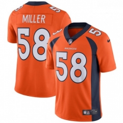 Men Nike Denver Broncos 58 Von Miller Orange Team Color Vapor Untouchable Limited Player NFL Jersey