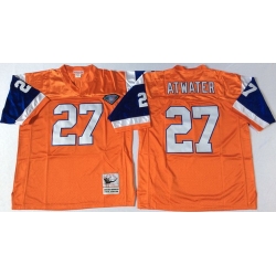 Mitchell And Ness Broncos #27 knowshon moreno orange Throwback Stitched NFL Jersey