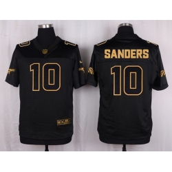 Nike Broncos #10 Emmanuel Sanders Black Mens Stitched NFL Elite Pro Line Gold Collection Jersey