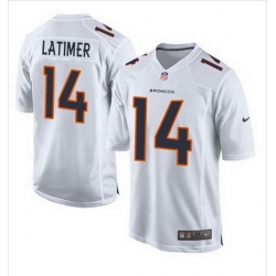 Nike Broncos #14 Cody Latimer White Mens Stitched NFL Game Event Jersey