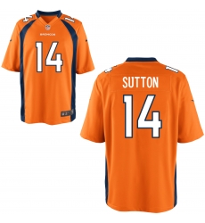 Nike Broncos #14 Courtland Sutton Orange Elite Jersey