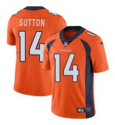 Nike Broncos 14 Courtland Sutton Orange Vapor Untouchable Limited Jersey